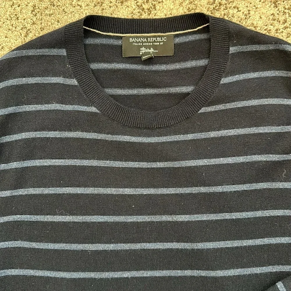 Banana Republic Cento Italian Baruffa Merino Wool Sweater L